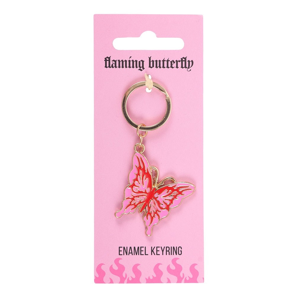 Something Different - Flaming Butterfly Keychain - Multicolours